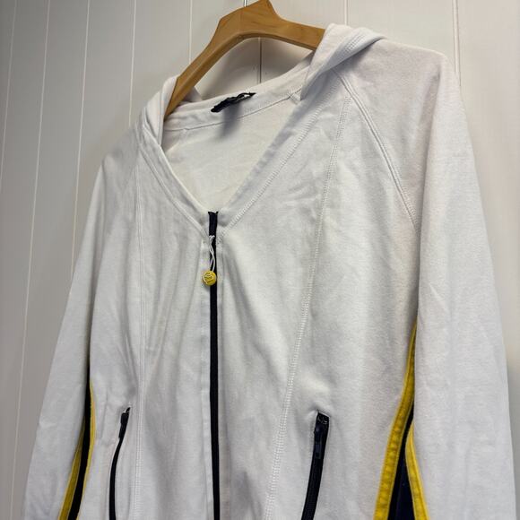 Boston Proper Women's Striped Athleisure Sweatshirt Size L Activewear Preppy - Picture 2 of 8